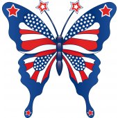 Stickers papillon usa