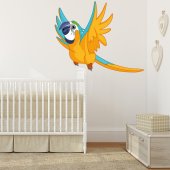 Autocollant Stickers mural enfant perroquet