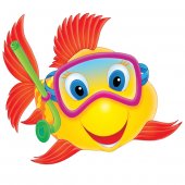 Stickers Poisson Masque