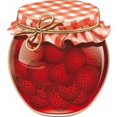 Stickers pot de confiture fraise