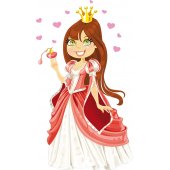 Stickers princesse coeur