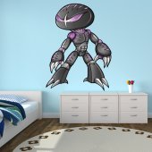 Autocollant Stickers mural enfant robot alien