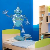 Autocollant Stickers muraux enfant robot bonjour