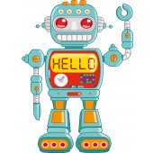 Stickers robot hello