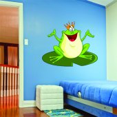 Autocollant Stickers mural enfant roi crapaud