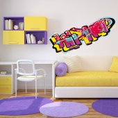 Autocollant Stickers mural ado hip hop multicolore 