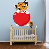 Stickers tigre coeur