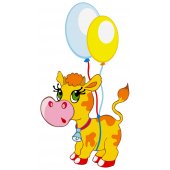 Stickers Vache Ballon