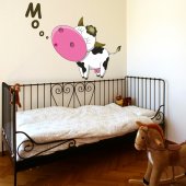 Autocollant Stickers muraux enfant vache mooo