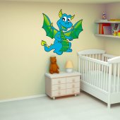 Adesivo Murale bambino drago