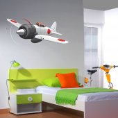 Autocolante decorativo infantil avião