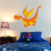 Autocolante decorativo infantil dragón