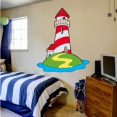 Autocolante decorativo infantil farol