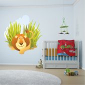 Autocolante decorativo infantil leão