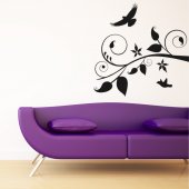 Branch with Bird Wall Stickers