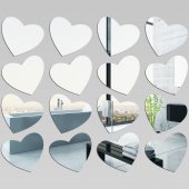 kit Espejos decorativo Acrílico Pléxiglas  corazónes