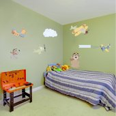 Kit Vinilo decorativo infantil aviones