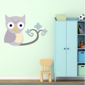 Owl Branch Wall Stickers