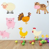 Autocollant Stickers enfant  animaux de la ferme