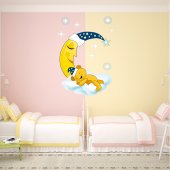 Autocollant Stickers enfant ourson sommeil