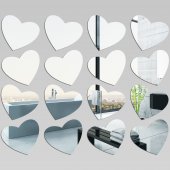 Wandspiegel aus Acrylglas Herzen Set