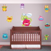 Wandsticker Monster Set